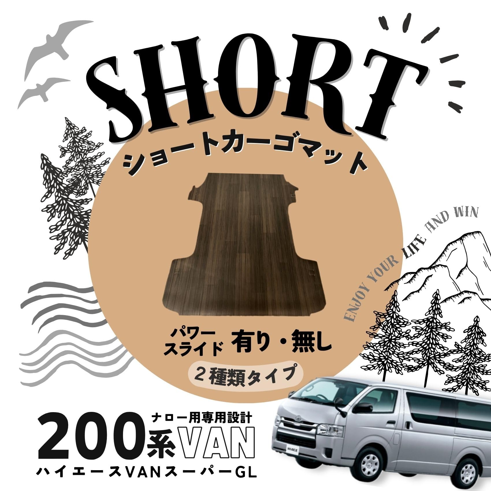 トヨタ200系ハイエースバンスーパーGLナロー用カーゴマット　コンプリートセット トヨタ200系ハイエースバンスーパーGLナロー用カーゴマット